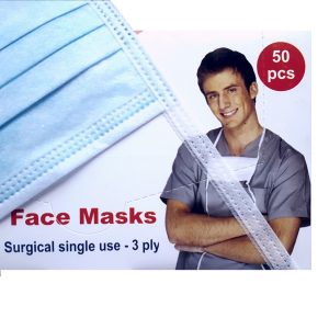 Healthease Face Mask 3 ply - Ties + Adaptable Nose Bar - Image 2